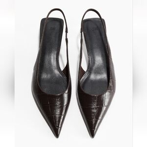 H&M Dark Brown Slingback Shoes